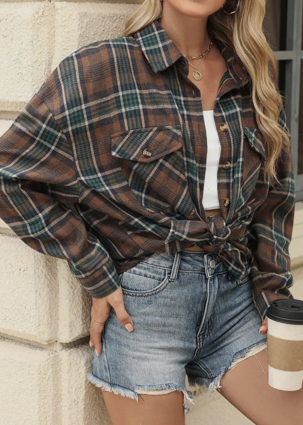 Revel Roomy Plaid Shirt