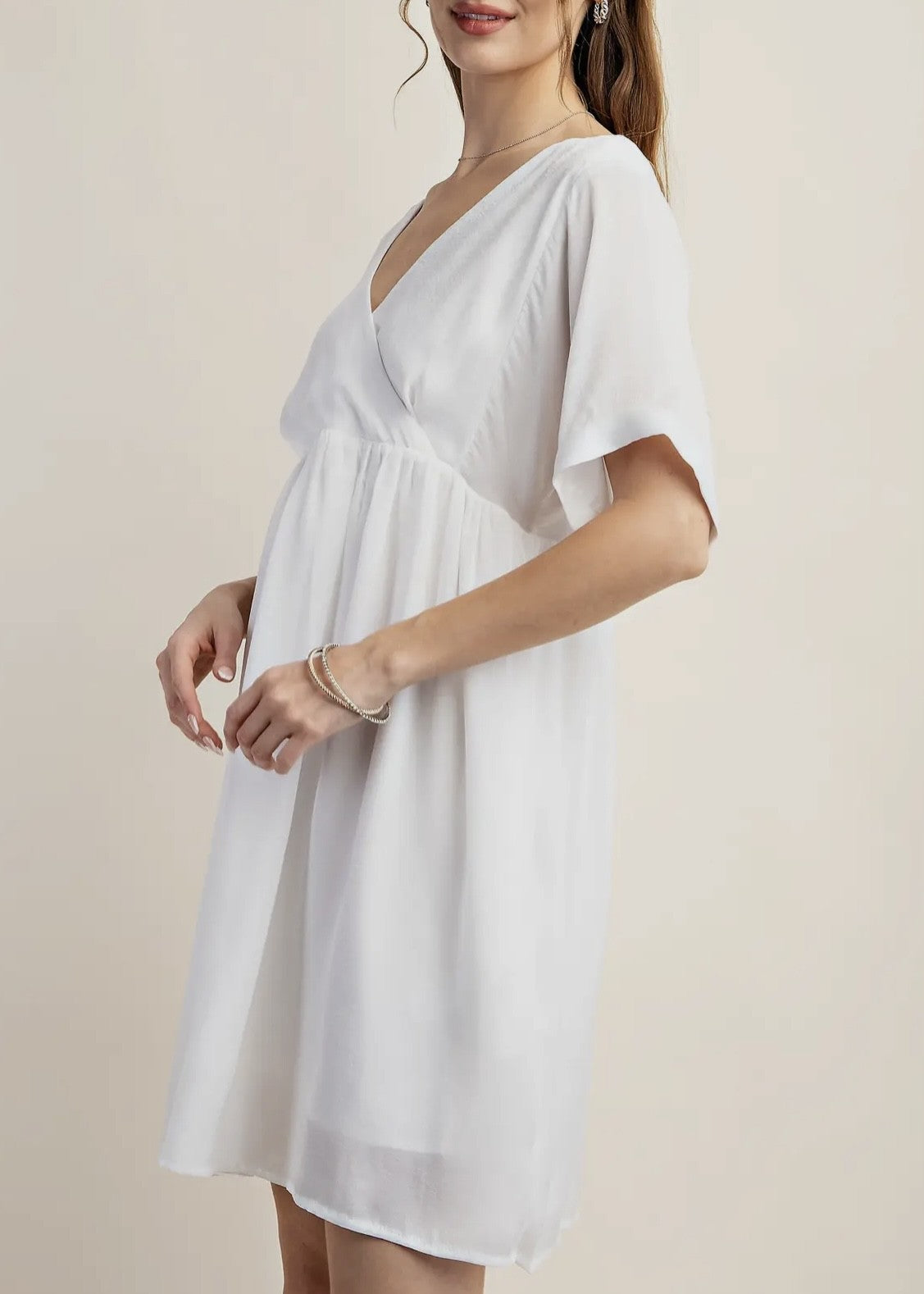 Finley Crossover V-Neck Satin Mini Dress