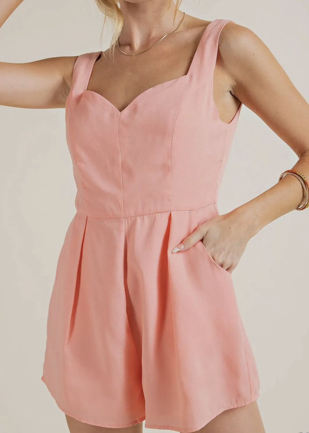 Kara Sweetheart Neckline Romper