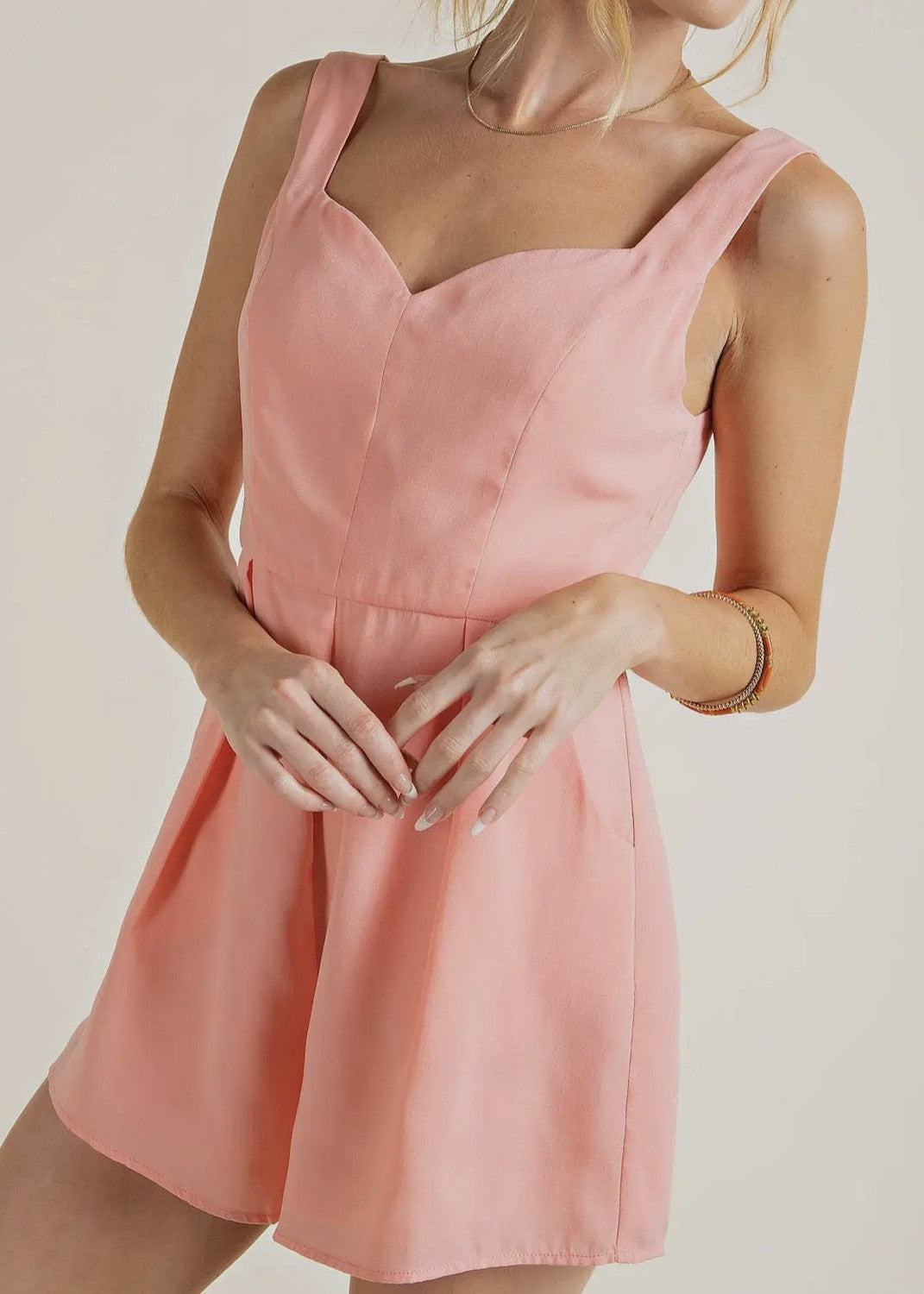 Kara Sweetheart Neckline Romper