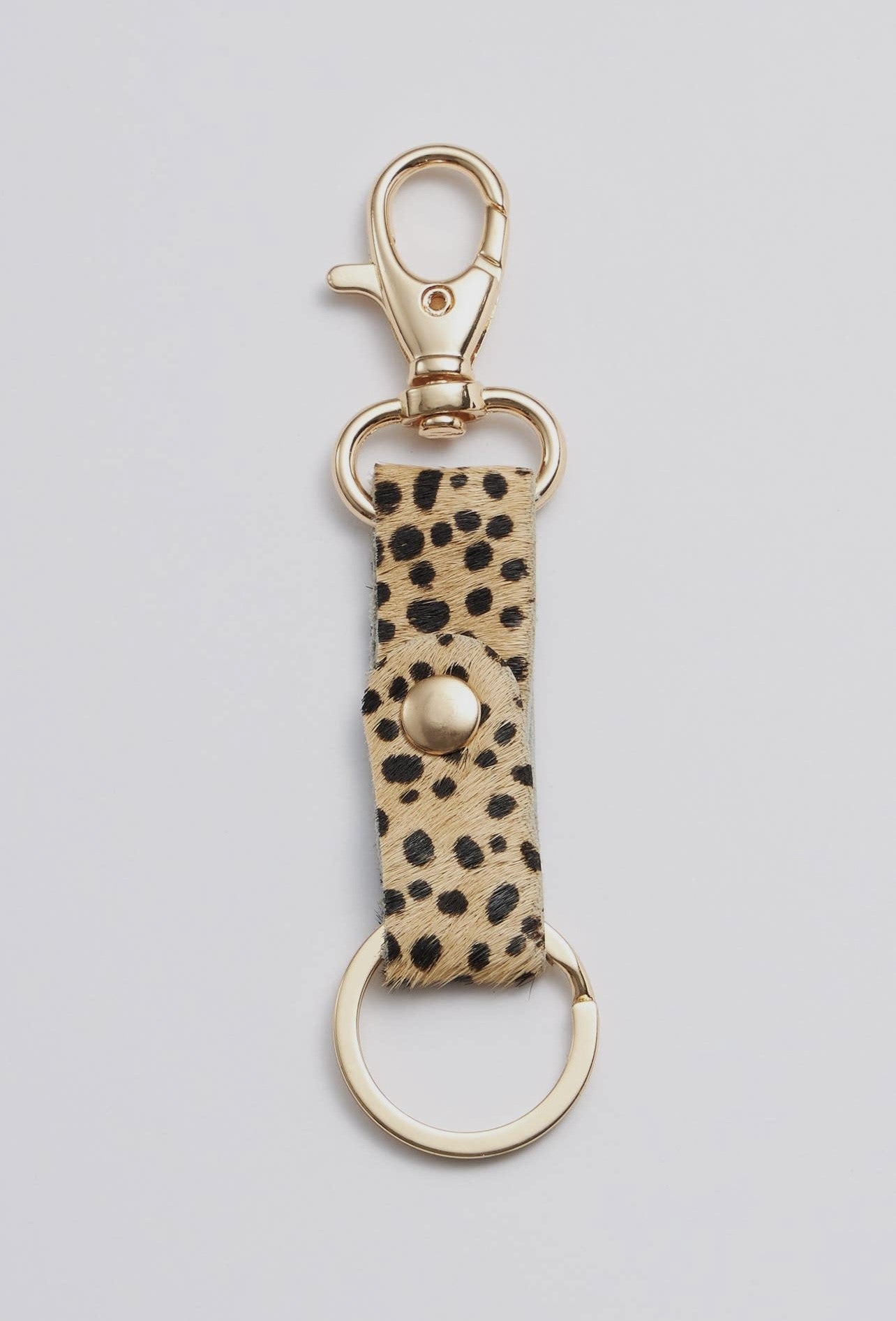 Animal Print Leather Keychains