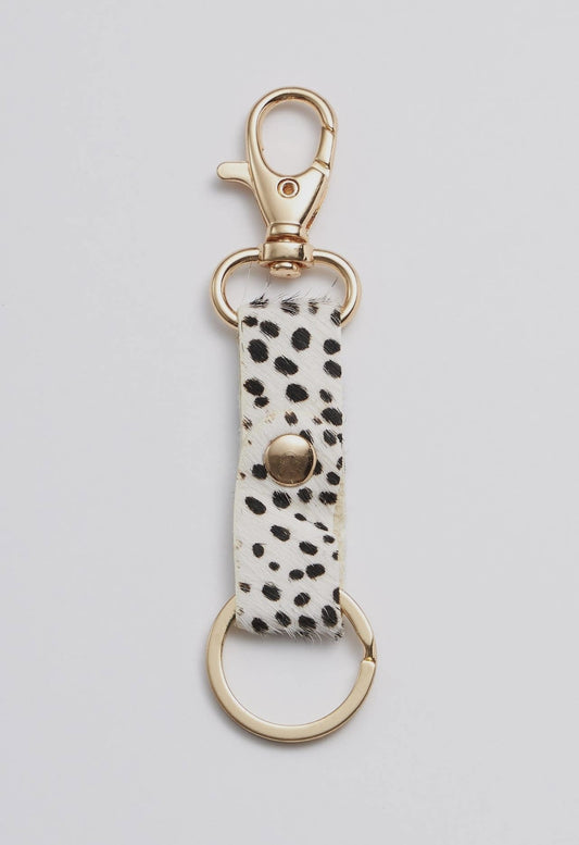 Animal Print Leather Keychains