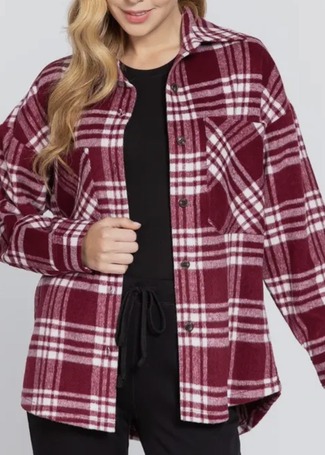 Elsie Oversized Plaid Shacket