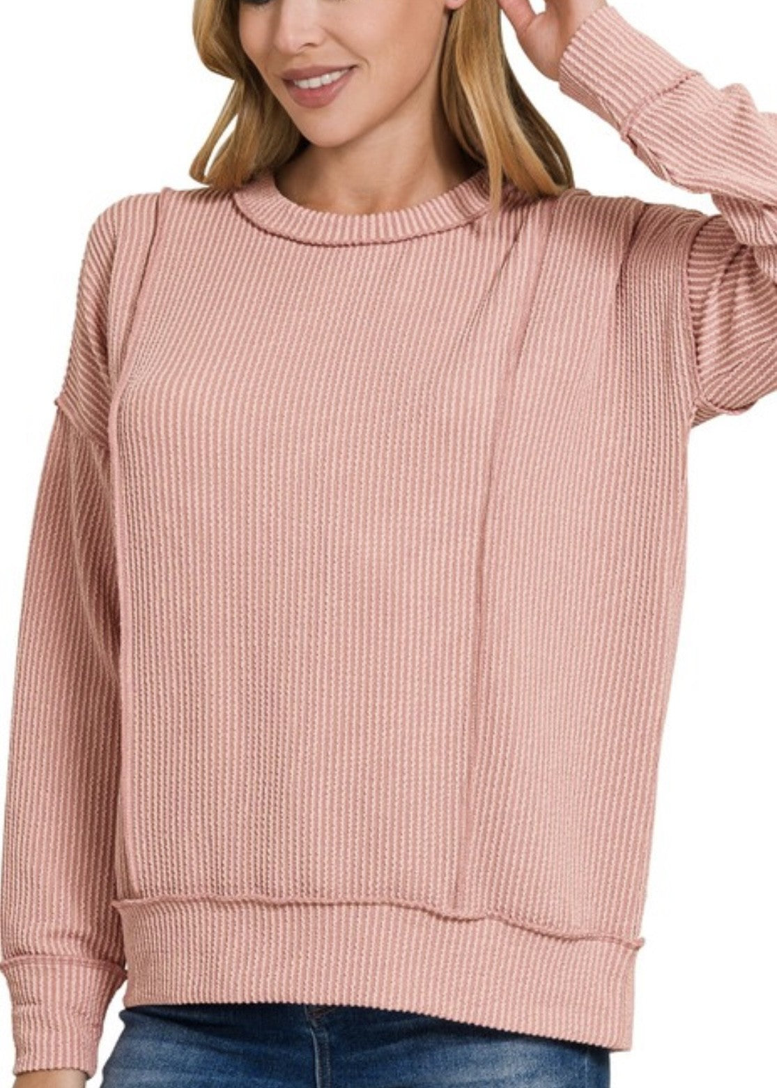 Gia Corded Rib Pullover