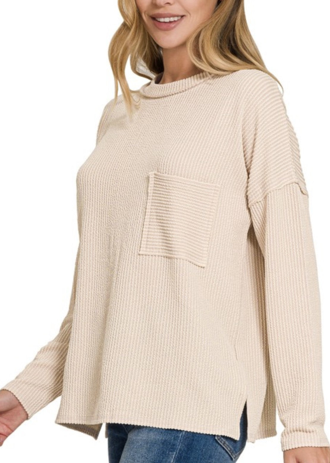 Gia Corded Rib Pullover