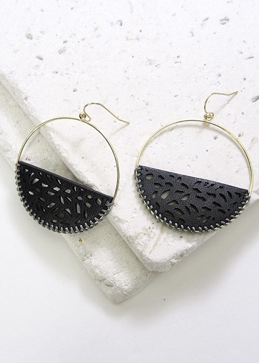 Leather Filigree Earrings