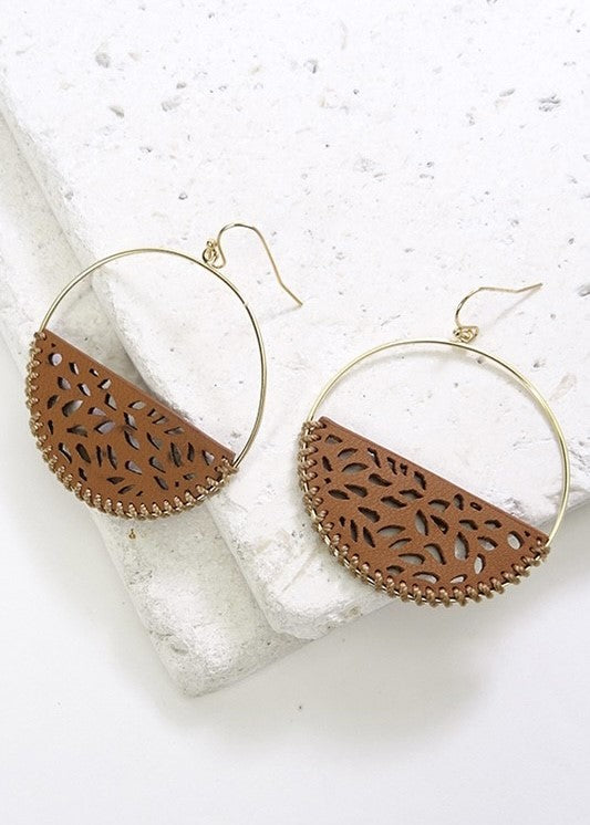 Leather Filigree Earrings