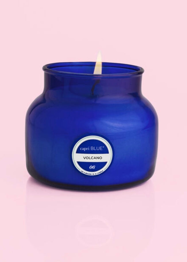 8 oz Blue Jar - Petite Candle