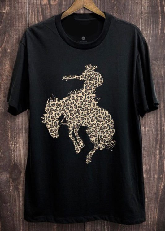 Leopard Rider graphic tee