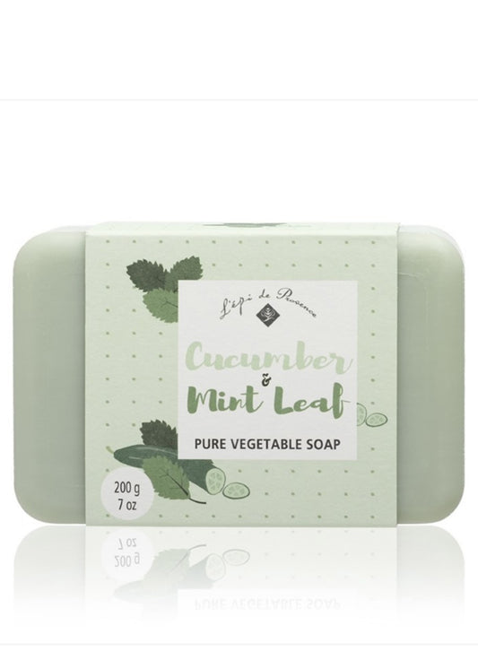Cucumber Mint & Leaf Lepi de Provence Soap