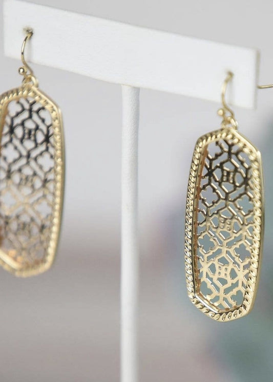 Laser Cut Dangle Earrings